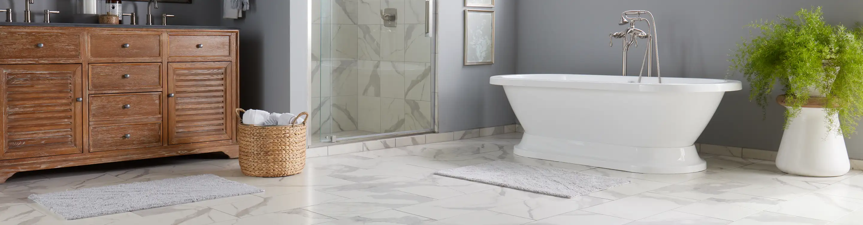 bathroom tile flooring installation in Lunenburg, MA