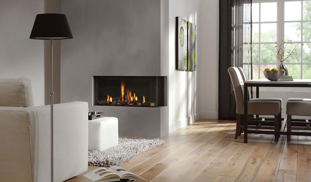 modern minimalist fireplace by Home Designing